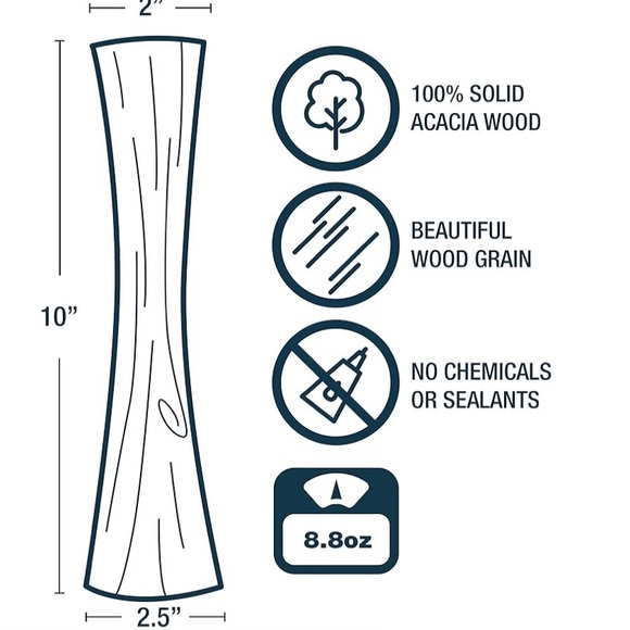 NEW NWT Masontops Pickle Packer Hand Crafted Acacia Wood Vegetable Tamper - Picture 6 of 9